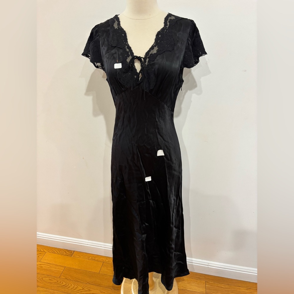Rixo x RTR Lace Trim Midi Dress, Size: L - Picture 16 of 16